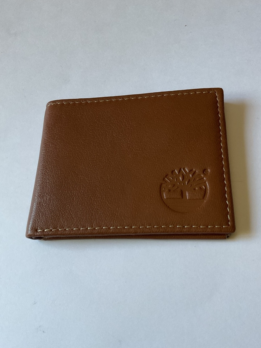 TIMBERLAND MENS LEATHER BIFOLD WALLET TAN NWOT